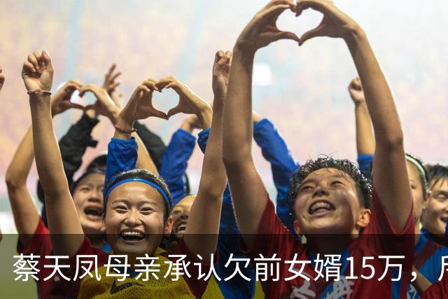 蔡天凤母亲承认欠前女婿15万，斥责对方没良心，被揭两家账目混乱
